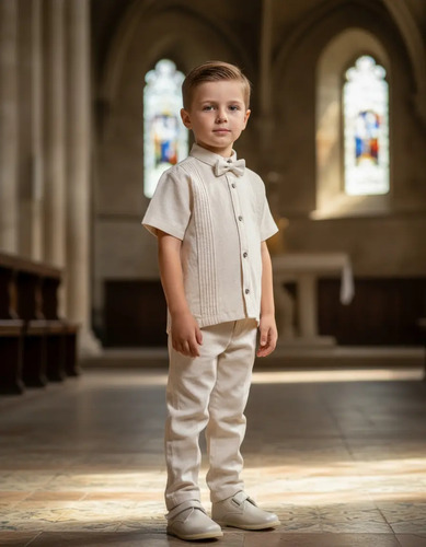 Traje Guayabera Niño Kit Completo Para Bautizo Y Fiestas.