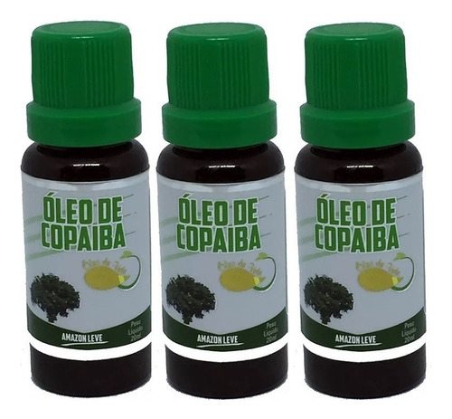  Óleo Amazon Leve Copaíba Copaíba En Plástico De 20ml/20g Natural - Kit X 3 Unidades