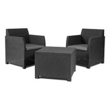 Juego De Sillones Exterior Jardin Toomax Ratan Pvc Baulera