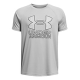 Polera Manga Corta Ua Tech Para Niño Gris Under Armour