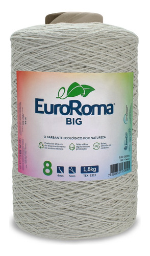 Barbante Euroroma 1.8kg 1371m Fio 8 - Escolha A Cor