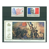 1989 Revolución Francesa - Argentina (serie Bloque) Mint