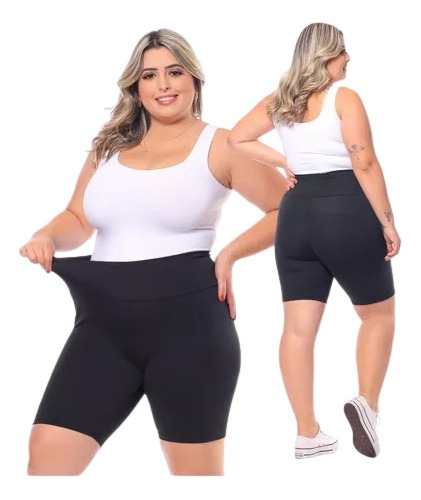 Kit 02 Bermuda Legging Feminina Shorts Academia Plus Size