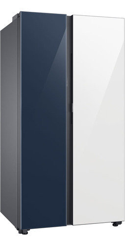Geladeira Samsung Bespoke Side By Side Automatic 590l Cor Clean Navy Y Clean White 220v