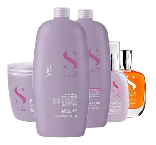 Kit Alfaparf Sdl Smooth Smoothing Profissional - 5 Produtos