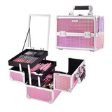 Caja Maquillaje Profesional Organizador Cosmeticos Espejo Pk