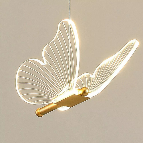 Lámpara De Noche Moderna Con Forma De Mariposa De Línea Larg