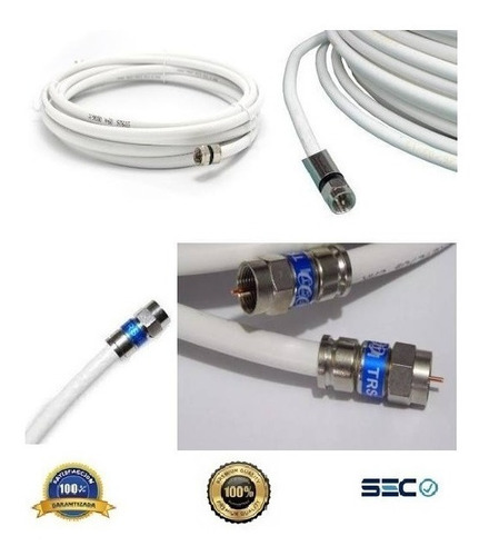 Cable Rg6 Tv Cable (10mts. Con Conectores)