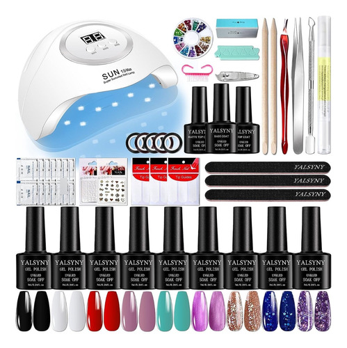 Kit De Uñas Semipermanente Completo + Lámpara 72w