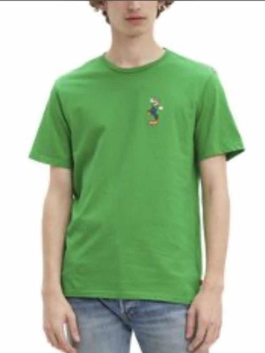 Playera Levis Super Mario Bros Luigi Original Verde Chica