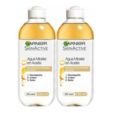 2botellas De Agua Micelar Con Aceite De Argán Garnier 