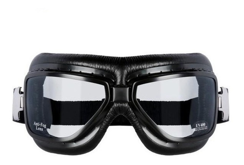 Óculos Aviador Retro Motociclista Goggles Sky Black Vintage