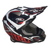 Casco Enduro Shiro Mx 917 Rojo Negro Riccia Motos