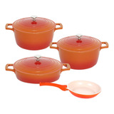 Conj Panelas 4pcs In Cook Chef Laranja Mimo Style