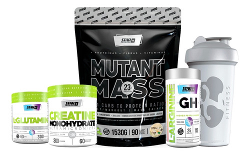 Mutant Mass+glutamina+creatina+larginina+vaso-star Nutrition