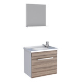 Mueble Para Baño Kit En Madera Agata Blanco/tamarindo 102436