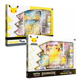 Box Pokemon 25 Anos Celebrações Pikachu Vmax + V-união