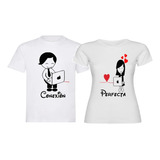 Camisetas Para Parejas Conexión Perfecta En Caja De Regalo 