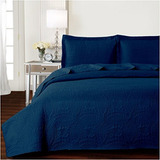 Juego De Edredones Mellanni Navy Cama Doble / Queen