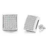 Aretes De Circonitas Con Diamantes Para Hombre, Estilo H