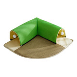 Cama Y Túnel Para Gatos, Escondite Divertido Con Verde 60cm