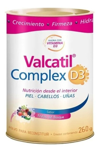 Valcatil Complex D3 Nutrición Piel Cabellos Uñas Lata 260g