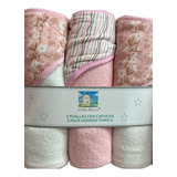 Set De 3 Toallas De Baño Para Bebé Con Capucha 