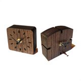 Reloj De Escritorio, Reloj De Madera, Reloj De Mesa, Reloj