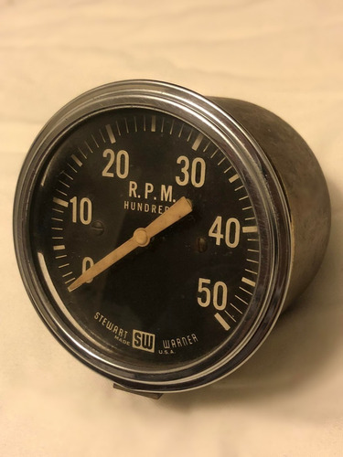 Reloj Tacómetro Stewart Warner 1960 Mecánico Para Motor V8