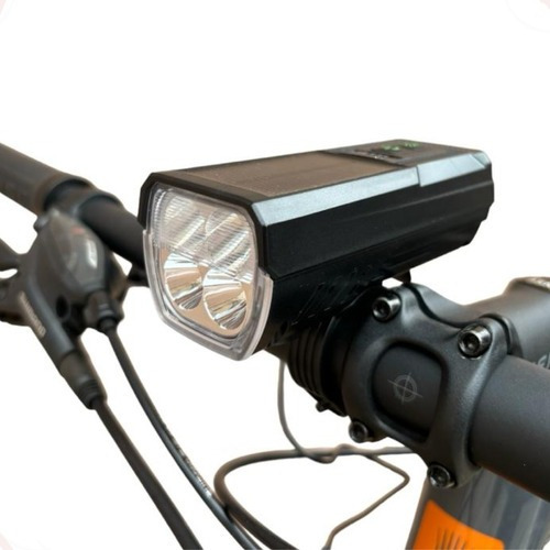 Farol Bike 4 Led 20.000 Lumens Recarregável Lanterna Solar