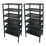 Combo 2 Modulos Rack 6 Estantes 83 Cm Tu Mueble Organizador.