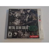 Metal Gear Solid Snake Eater 3d Nintendo 3ds
