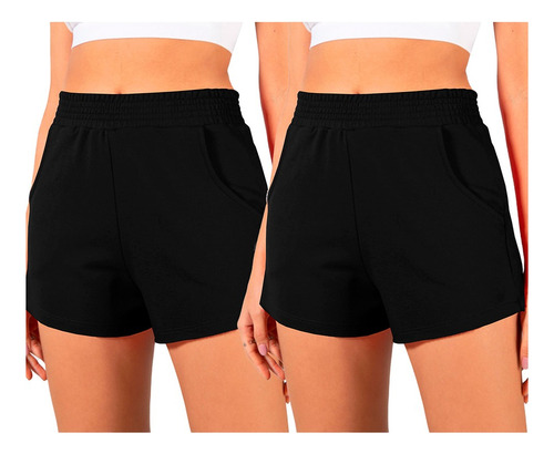 Short Conjunto Básico Sem Estampa Alta Tendência Duas Peças