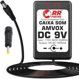 Fonte Carregador 9v Para Caixa Som Amplificada Amvox Aca 380