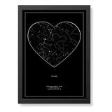 Mapa Estelar Personalizado Corazon Novios Amigo Pareja 15x21