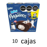 Mini Pinguinos Marinela 10 Cajas Con 8pz C/u De 25g