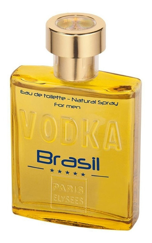 Kit Com 5 Vodka Brasil Amarelo P.elysees Masc.100ml-original