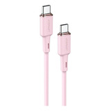 Cable De Carga Y Datos Usb-c To Usb-c Acefast Color Rosa