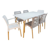 Mesa 1.40 + 4 Sillas + 2 Sillones Diseño, Comedor, Cocina