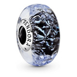 Pandora Charm Océano Ondulante Cristal Murano Azul Original