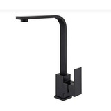 Grifo Mezclador Gourmet Slim Square Negro De Una Sola Manija