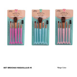 Set De Brochas Maquillaje #5 - Sirena - 5 Pcs 