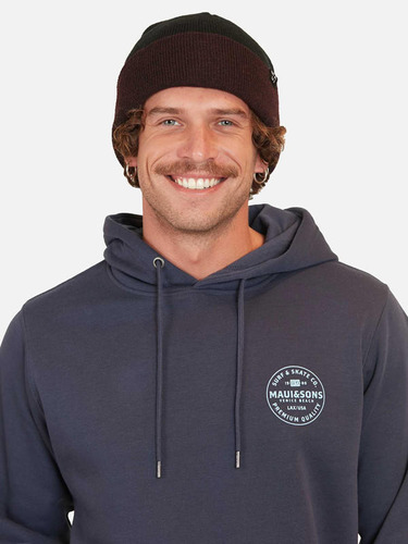 Poleron Surf And Skate Co. Hoodies Hombre Azul Maui And Sons