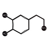 Aplique Vazado Mdf Molecula Quimica Dopamina 30cm