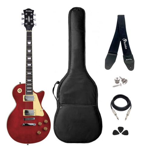 Kit Guitarra Les Paul Strinberg Lps230 Wine Red Completo