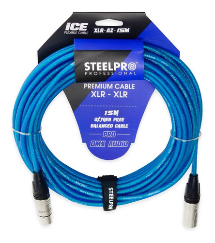 Cable Xlr 15m Balanceado Profesional Macho - Hembra Steelpro