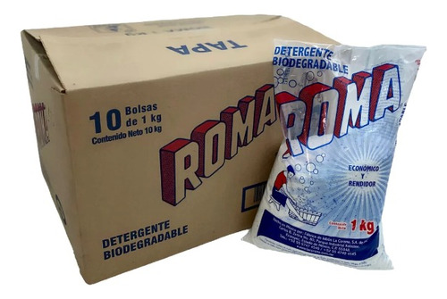 Caja De Detergente Roma En 10 Bolsas De 1 Kilo C/u
