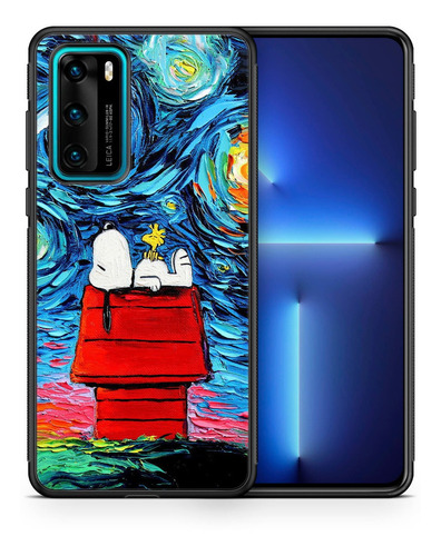 Funda Huawei P40 Snoopy P30 P20 Pro Lite Y9 Mate Nova Prime