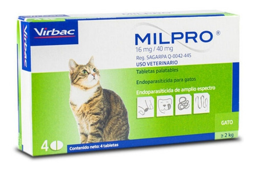 Milpro X4 Tabletas 16mg/40mg