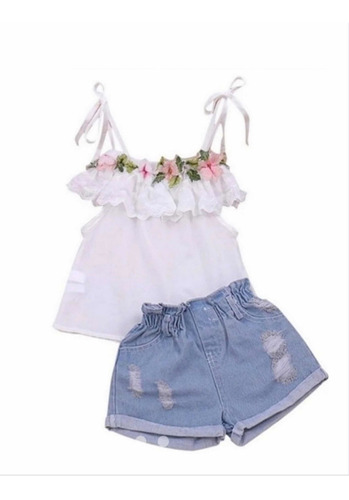 Conjunto De Verano Para Niña, Polera Y Short